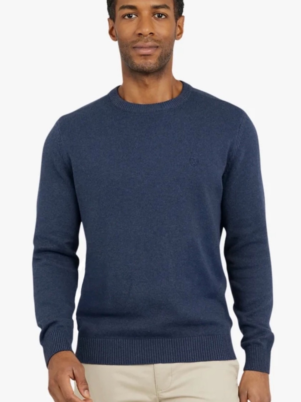 Chaps Men’s Crewneck Sweater – NWT Navy Blue Knit Pullover Classic Fit size XXL
